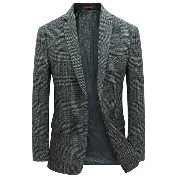 Formal Wool and Cashmere Blend Tweed Blazer