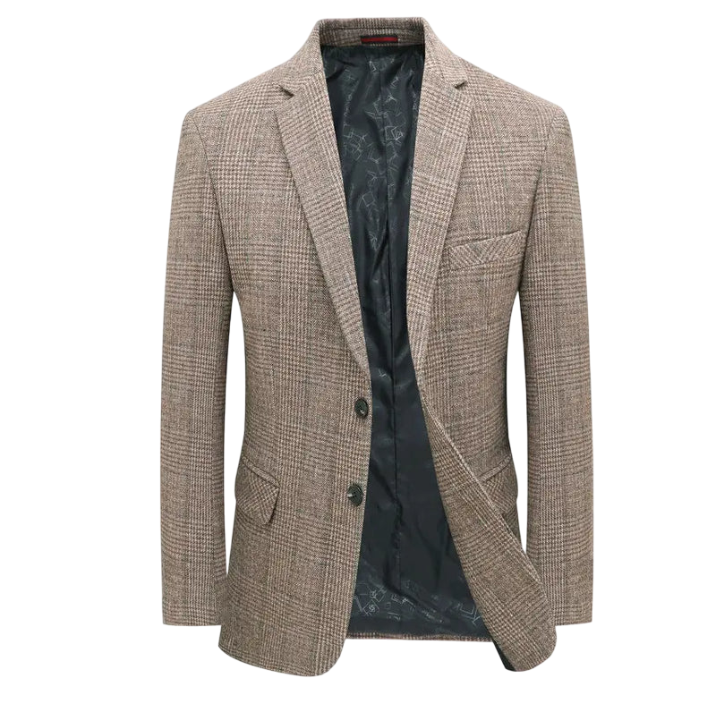 Formal Wool and Cashmere Blend Tweed Blazer