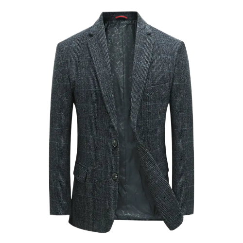 Formal Wool and Cashmere Blend Tweed Blazer