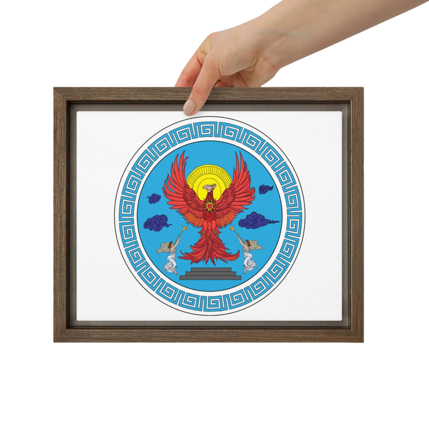 Framed Canvas Phoenix Wall Art