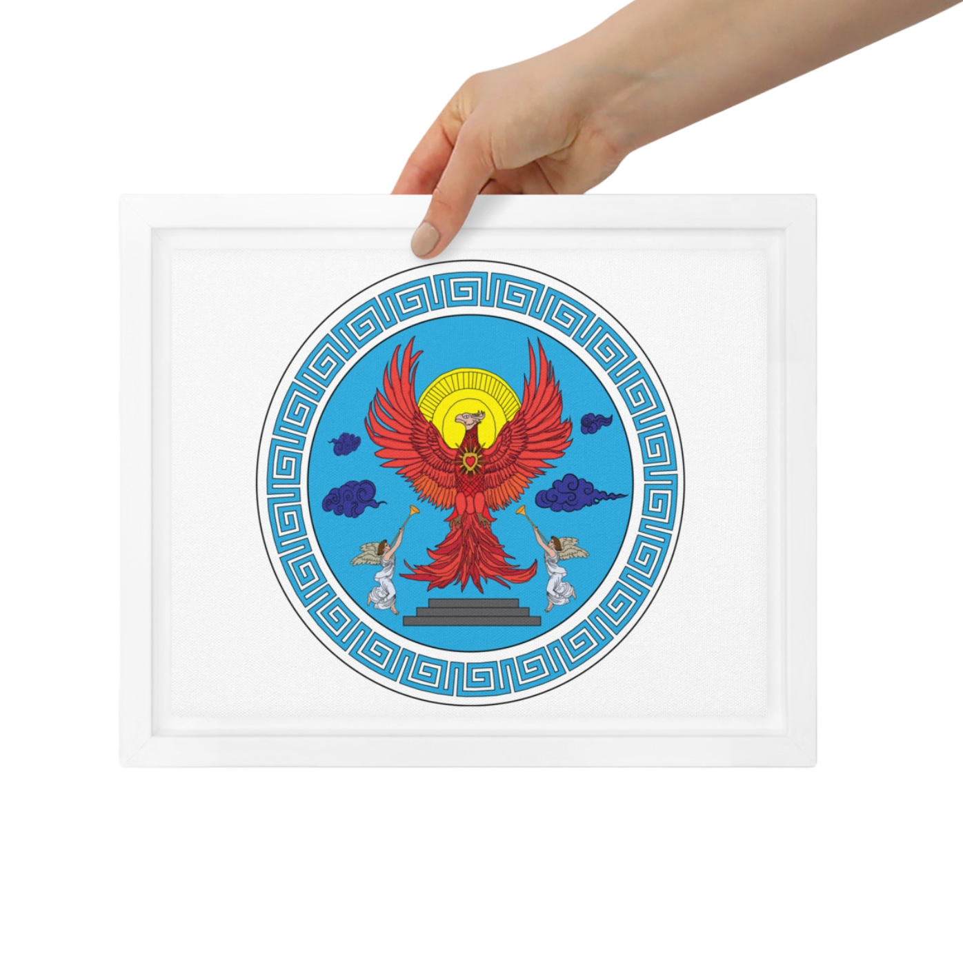 Framed Canvas Phoenix Wall Art