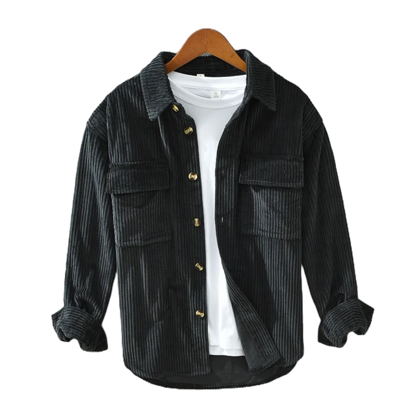 Casual Corduroy Double Pocket Shirt