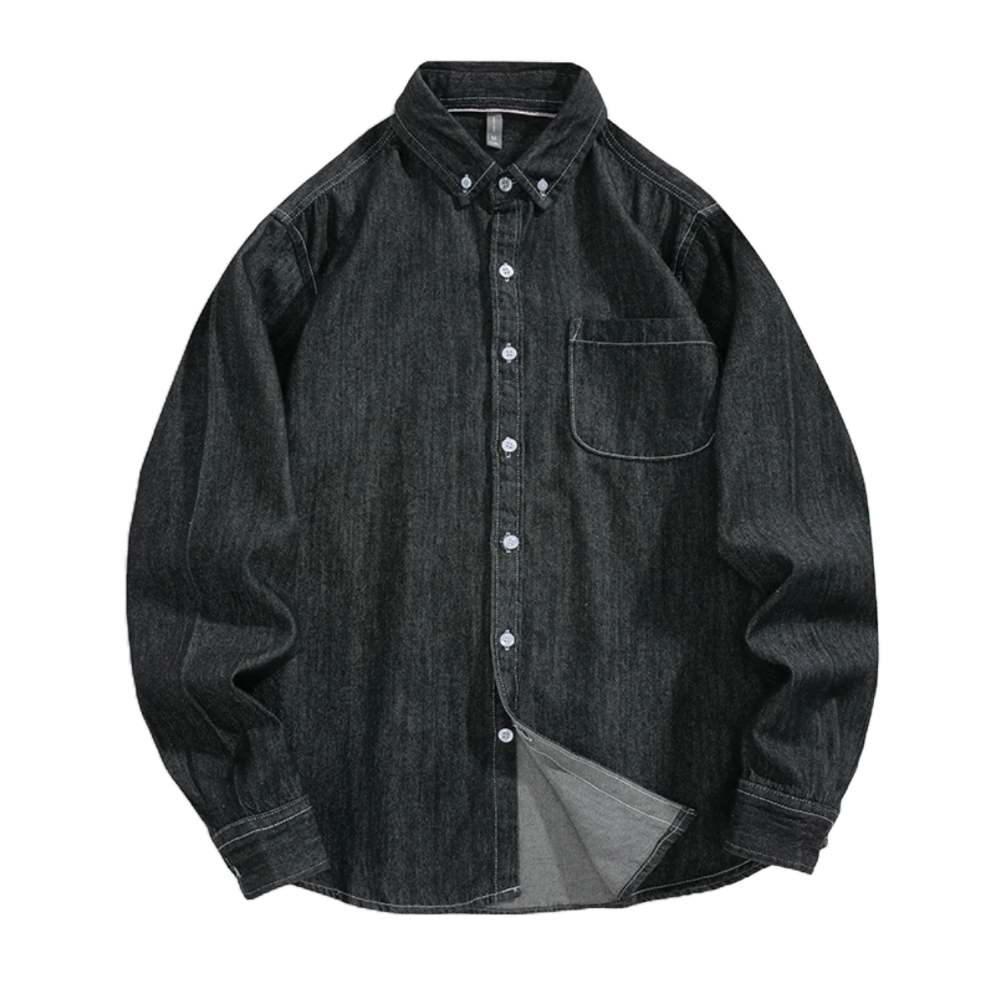 Long Sleeved Cotton Denim Shirt