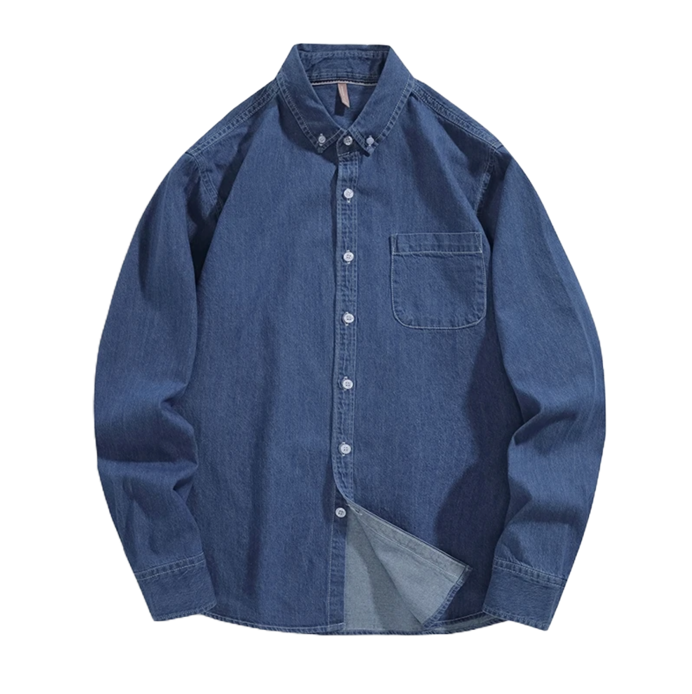 Long Sleeved Cotton Denim Shirt