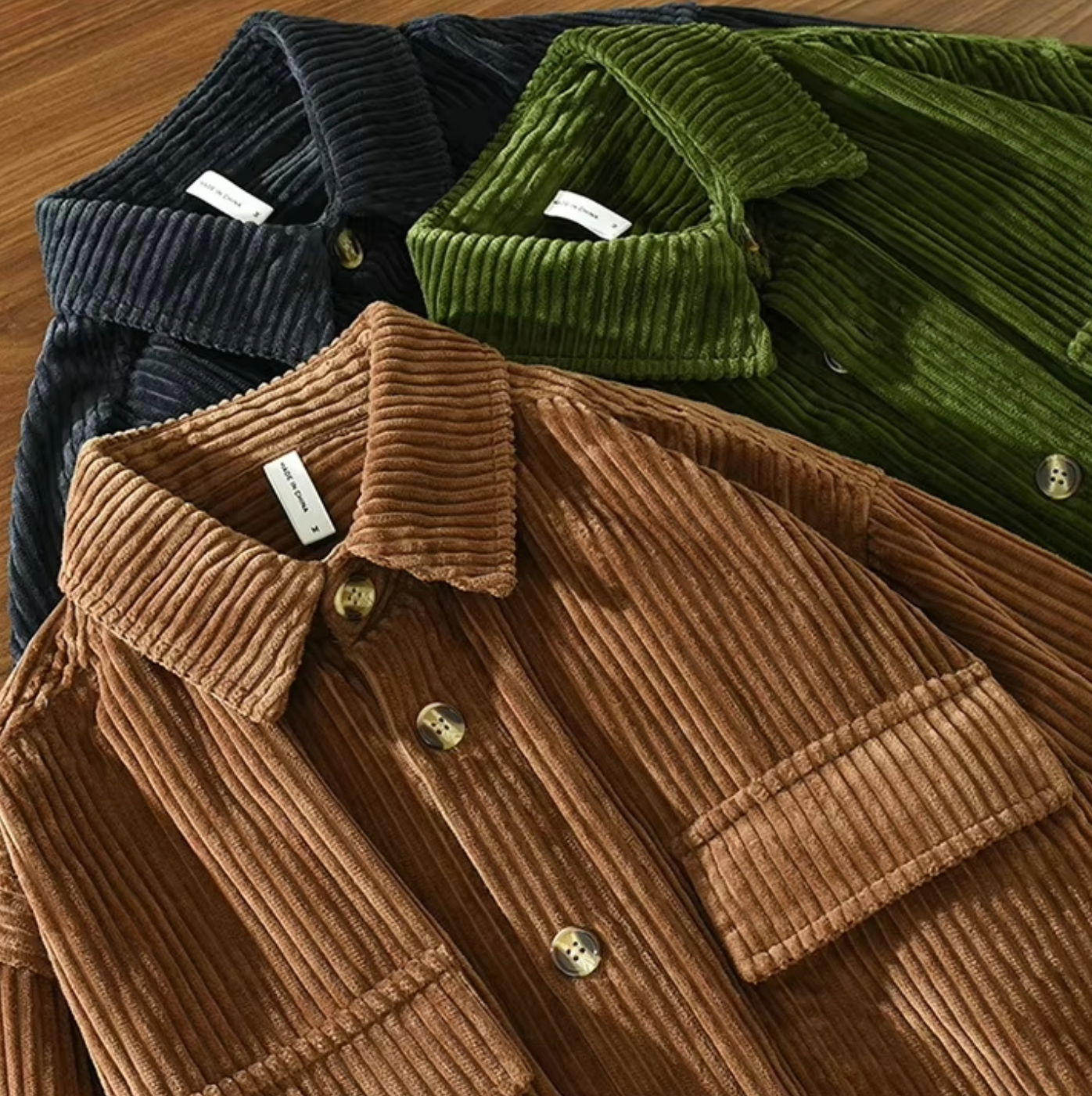 Casual Corduroy Double Pocket Shirt