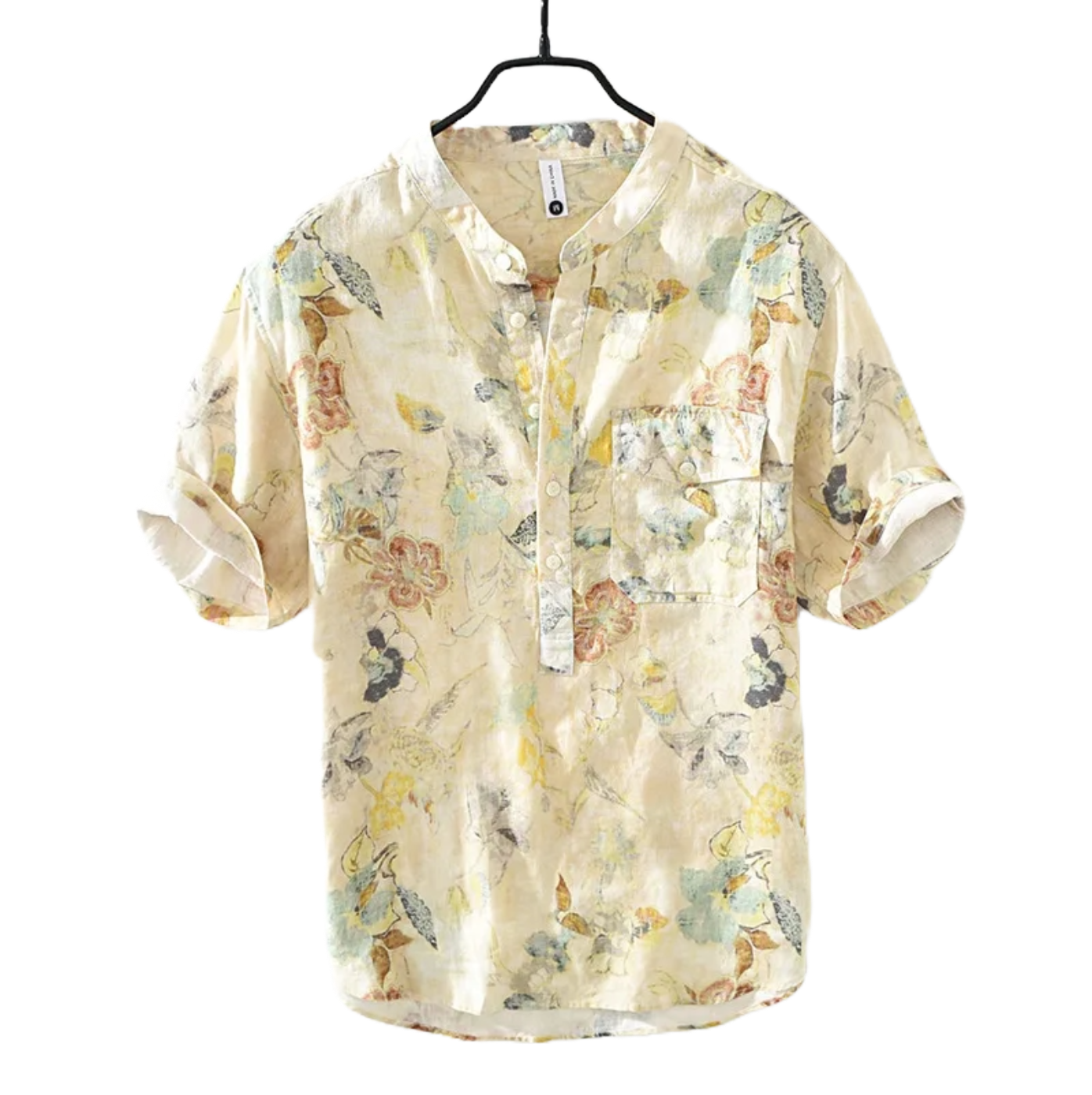 Wild Flower Print Linen T-Shirt