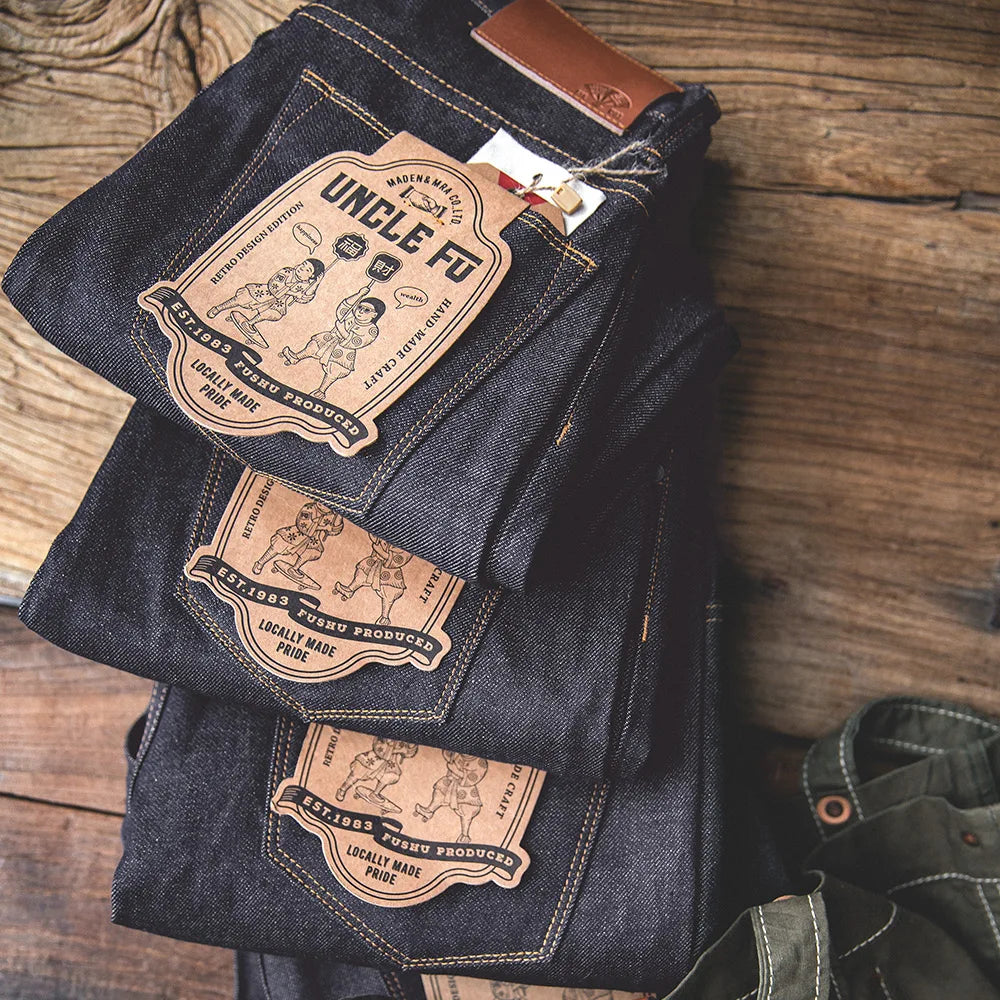 Regular Fit Cotton Selvedge Denim Jeans